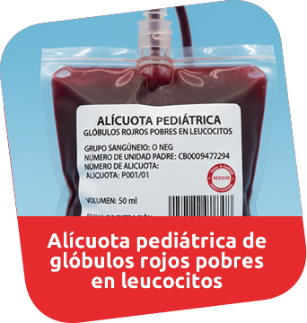 Alícuota pediátrica de glóbulos rojos pobres en leucocitos
