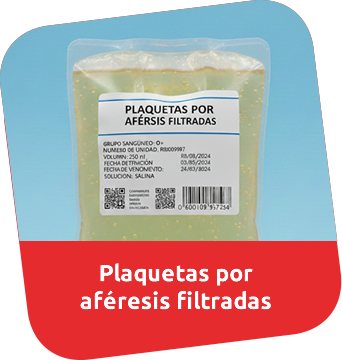Plaquetas por aféresis filtradas