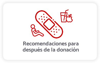 Recomendaciones para después de la donación
